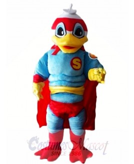 Super Duck Hero with Red Cloak Mascot Costumes 