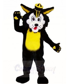 Black Wild Cat Mascot Costumes Animal 