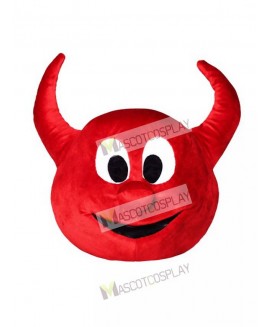 High Quality Adult Halloween Red Evil Devil Mascot HEAD ONLY