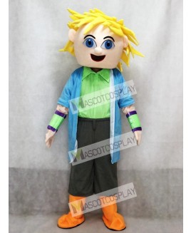 Dj Big Boy Blonde Hair Man Mascot Costume