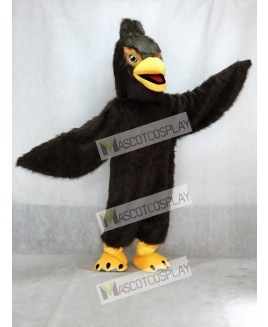 Cute Dark Brown Feather Hawk Falcon Eagle Mascot Costume Animal