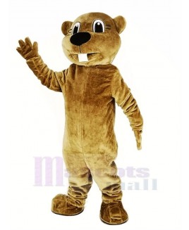 Brown Beaver Mascot Costume Animal Adult