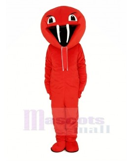 Red Cobra Snake Mascot Costume Animal