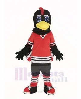 Tommy Hawk in Red T-shirt Mascot Costume