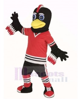 Tommy Hawk in Red T-shirt Mascot Costume