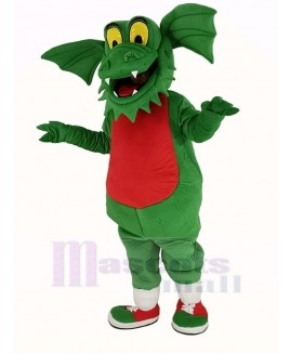 Dark Green Dragon Mascot Costume