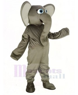 Grey Elephant Mascot Costume Cartoon	