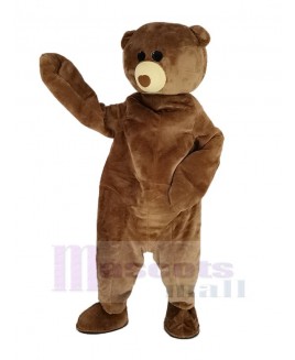 Cute Brown Bear Mascot Costume