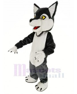 Cute Gray Wolf Mascot Costume Animal