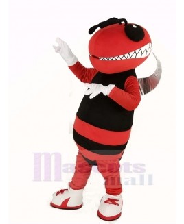 Red and Black Hornet Bee Mascot Costume Insect