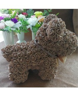 Brown Rose Puppy Dog Flower Puppy Dog Best Gift for Mother's Day, Valentine's Day, Anniversary, Weddings and Birthday