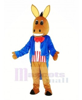 Patriotic Donkey Mascot Costume Animal	