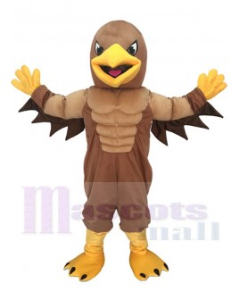 Cute Mighty Golden Eagle Mascot Costume