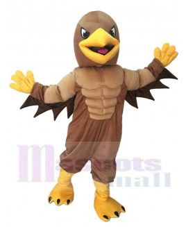 Cute Mighty Golden Eagle Mascot Costume