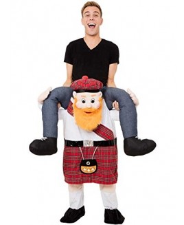 Piggy Back Scotsman Carry Me Scottish Mascot Costume Ride On Fancy Dress