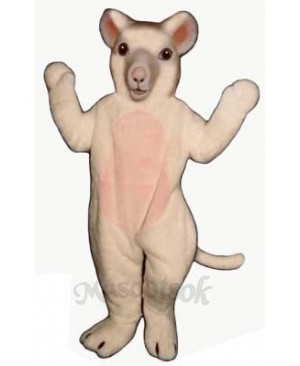 White Mouse Mascot Costume