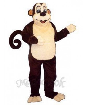 Zoo Monkey with Wired Tail Mascot Costume