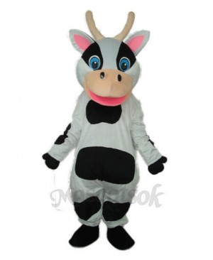 Black Dot Cow Mascot Adult Costume