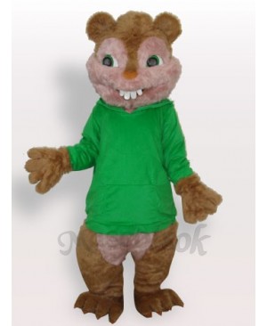 Green Squirrel Plush Adult Mascot Costume