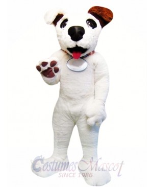 Cute White Dog Mascot Costume