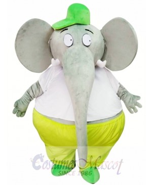 Big Fat Grey Elephant Mascot Costume