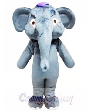 Grey Adult Elephant Mascot Costume