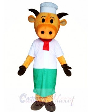 Hat Orange Cow Mascot Costume