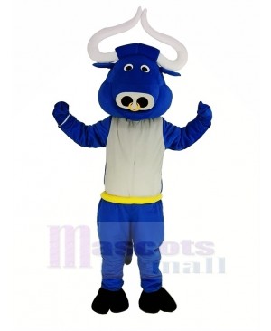 Blue Muscle Bull Ox Mascot Costume Animal