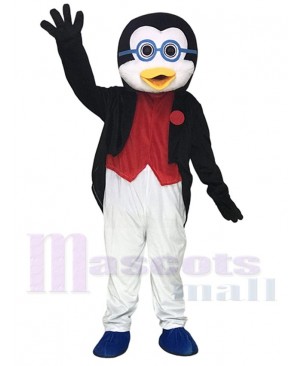 Doctor Penguin in Tuxedo Adult Mascot Costume