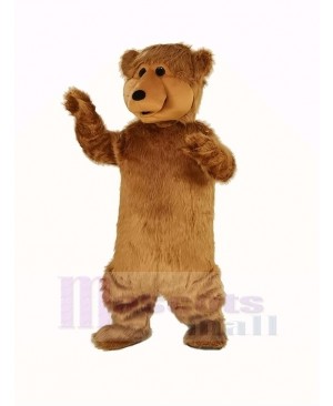 Fluffy Brown Bear Mascot Costume