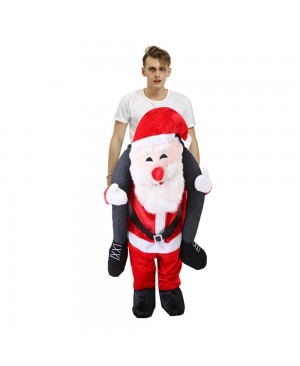 Smiling Santa Claus Carry me Ride on Halloween Christmas Costume for Adult/Kid