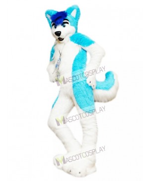 Blue Husky Dog Adult Mascot Costume Animal