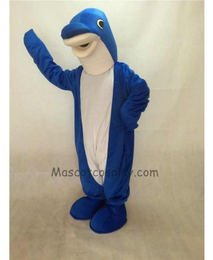 Cute Blue Dolphin Mascot Costume