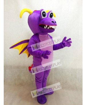 Cute Purple Thorn Dragon Mascot Costume