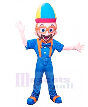 Blippi Boy Mascot Costume Halloween Party Event Character Birthday Cosplay