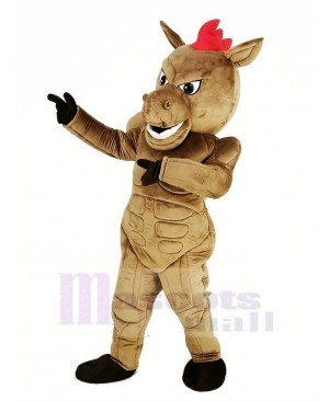 Brown Muscle Power Horse Mascot Costume Animal