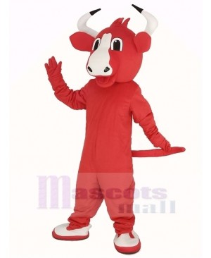 Happy Red Bull Mascot Costume