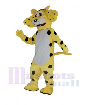 Funny Yellow Cheetah Mascot Costume