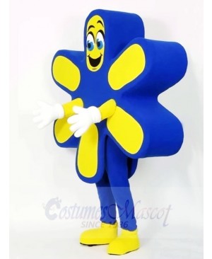 Blue and Yellow Flower Mascot Costumes Plant