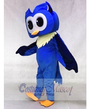 Adult Friendly Big Blue Owl Mascot Costume Animal 