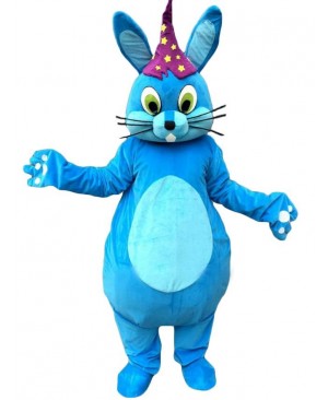 Blue Easter Bunny Rabbit Mascot Costume