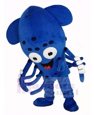 Blue Squid Fish Aquarium Mascot Costume