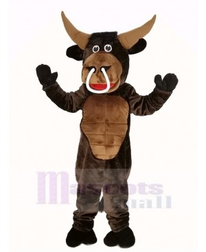 Brown Muscle Bull Mascot Costume Animal