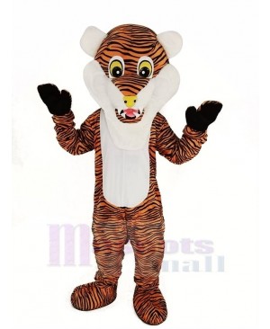 Reddish Brown Stripe Tiger Mascot Costume Animal