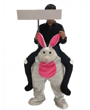 Carry Me Easter Bunny Piggy Back Mascot Ride On Rabbit Fancy Dress Costume