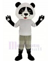 Cute Panda with Gray Coat Mascot Costume Animal