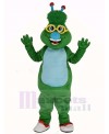 Green Alien Monster with Blue Nose Mascot Costume