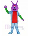 Alien with Purple Head Mascot Costume Cartoon	