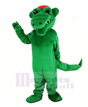 Tuff Gator with Red Hat Mascot Costume Animal