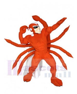 Orange Super Scorp Mascot Costume Cartoon